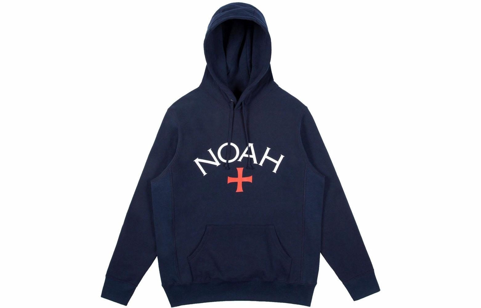 Худи Noah Core Logo Hoodie Navy Logo