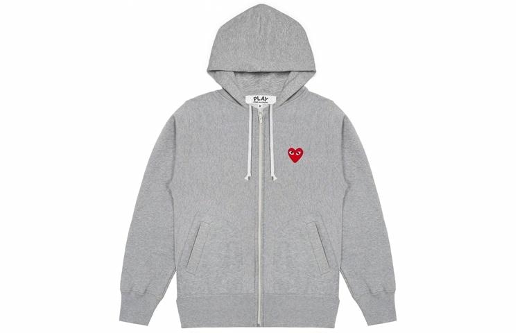 CDG Play Hoodie Grey