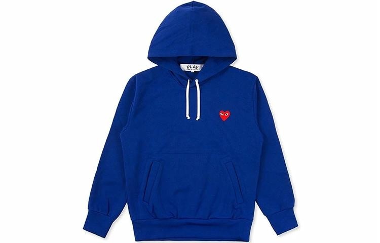 CDG Play Hoodie Blue