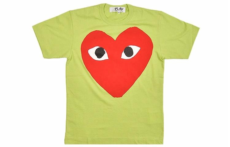 CDG Play Green Heart Tee