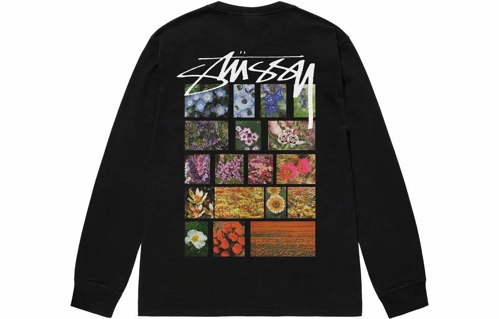 Stussy SS23 Floral Print Crewneck Long Sleeve Tee — фото 4
