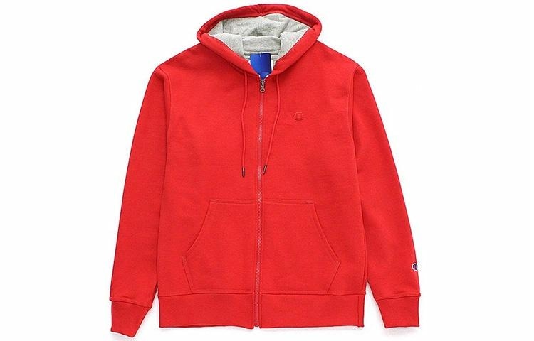 Champion Double Logo Zip Hoodie Red