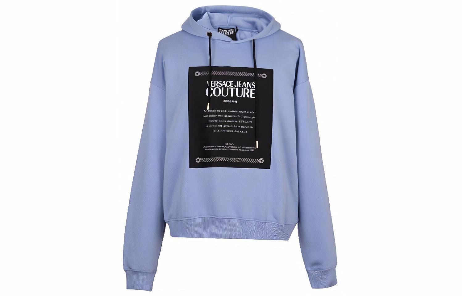Versace Jeans Couture Patch Hoodie Blue