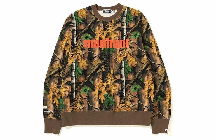 Худи A BATHING APE BAPE FOREST CAMO WIDE CREWNECK