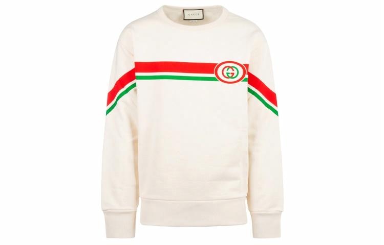 Худи Gucci Striped Print Sweatshirt White