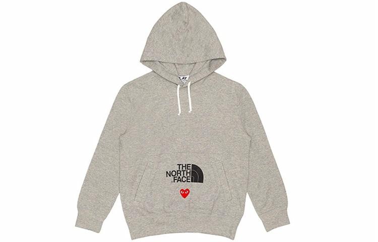 CDG Play x The North Face "Play Together" Hoodie Grey