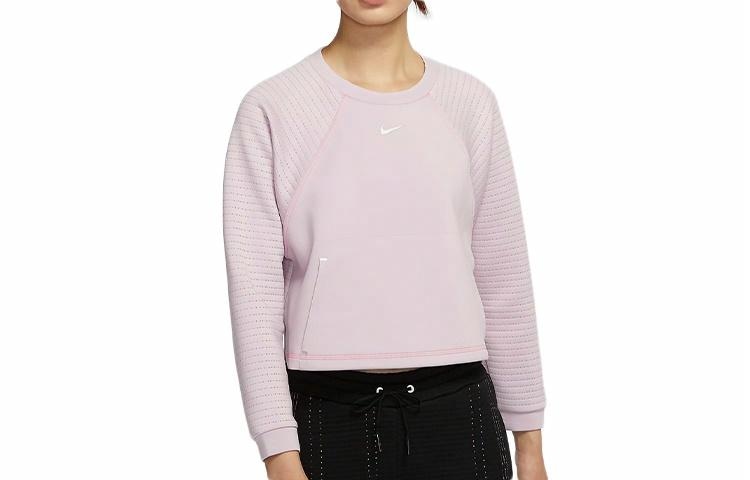 Nike Pro Luxe Crew Sweatshirt Pink Red