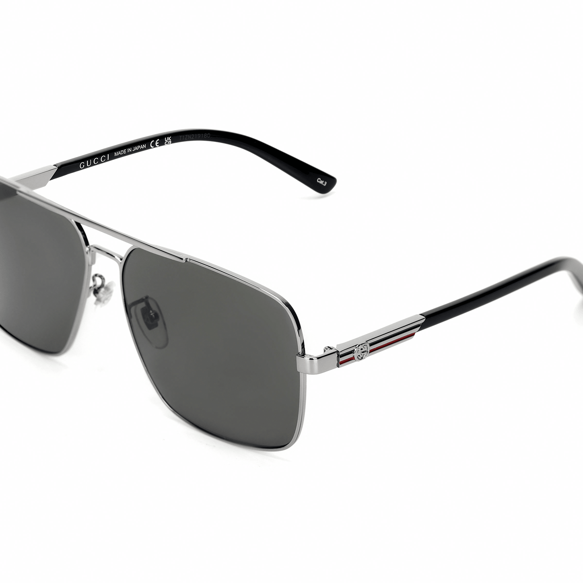 Gucci Rectangular Sunglasses Black — фото 5