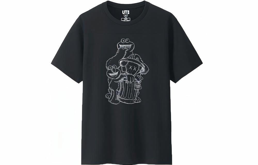 UNIQLO/优衣库 UNIQLO x Sesame Street x KAWS Black T-Shirt