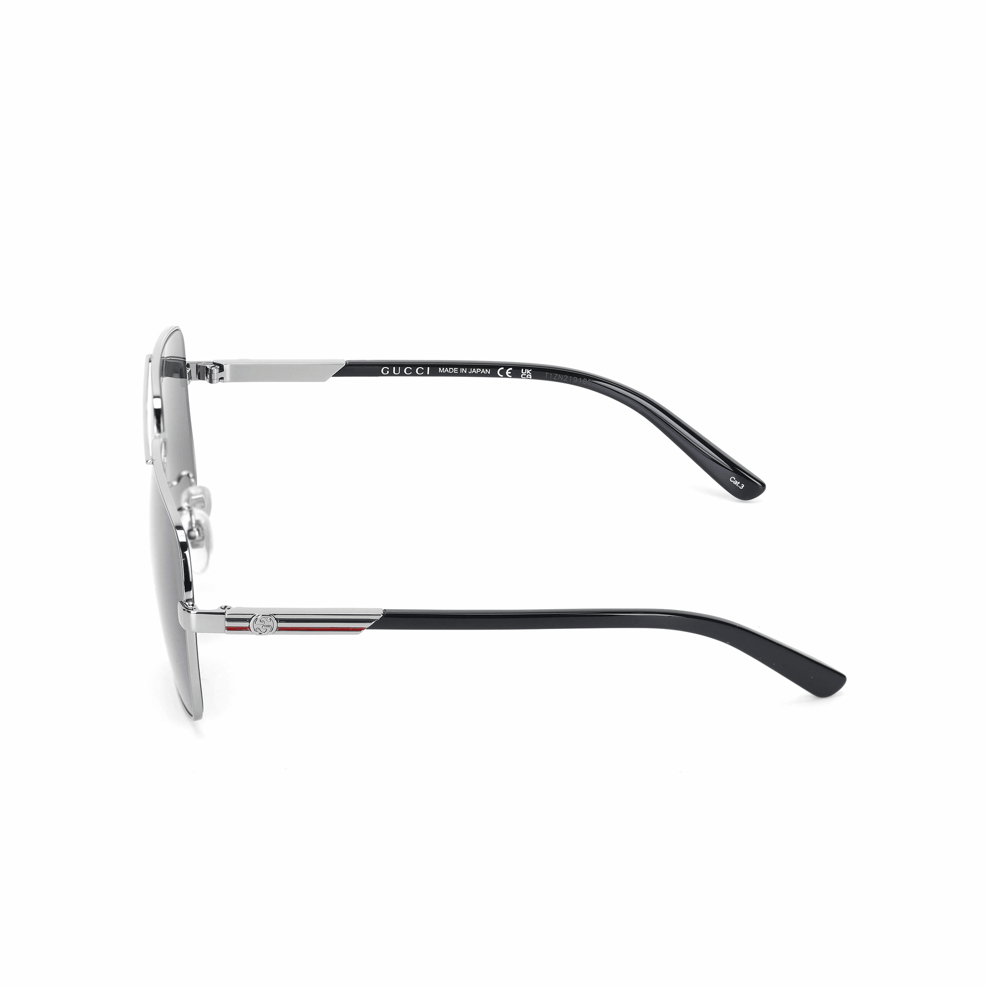 Gucci Rectangular Sunglasses Black — фото 3