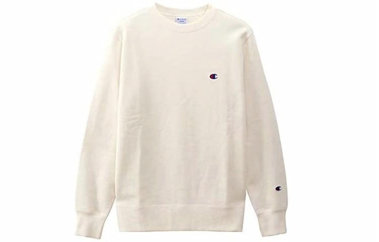 Champion Small C Logo Crewneck Sweatshirt Fleece White