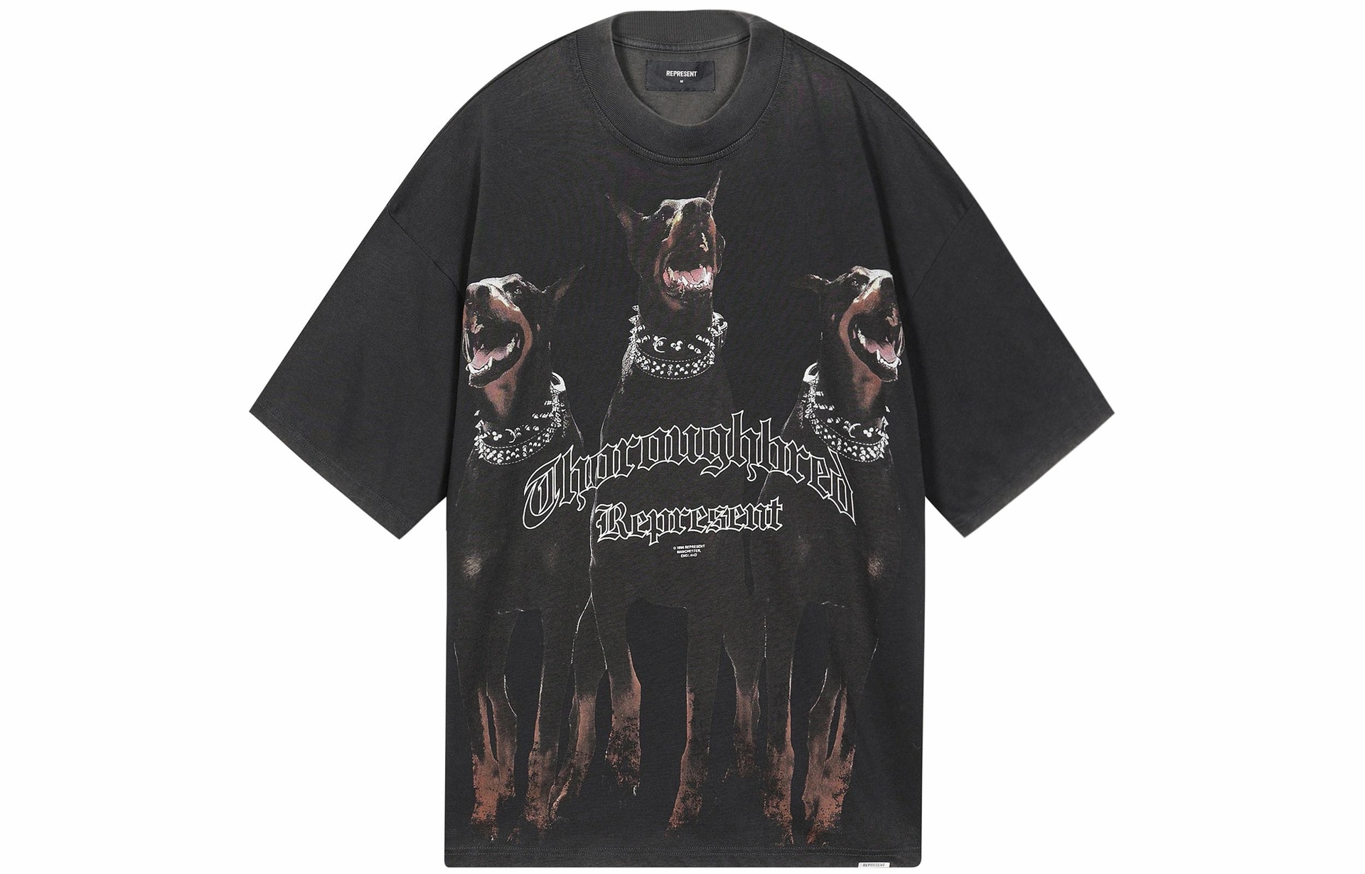 REPRESENT Three Hounds Print T-Shirt Black