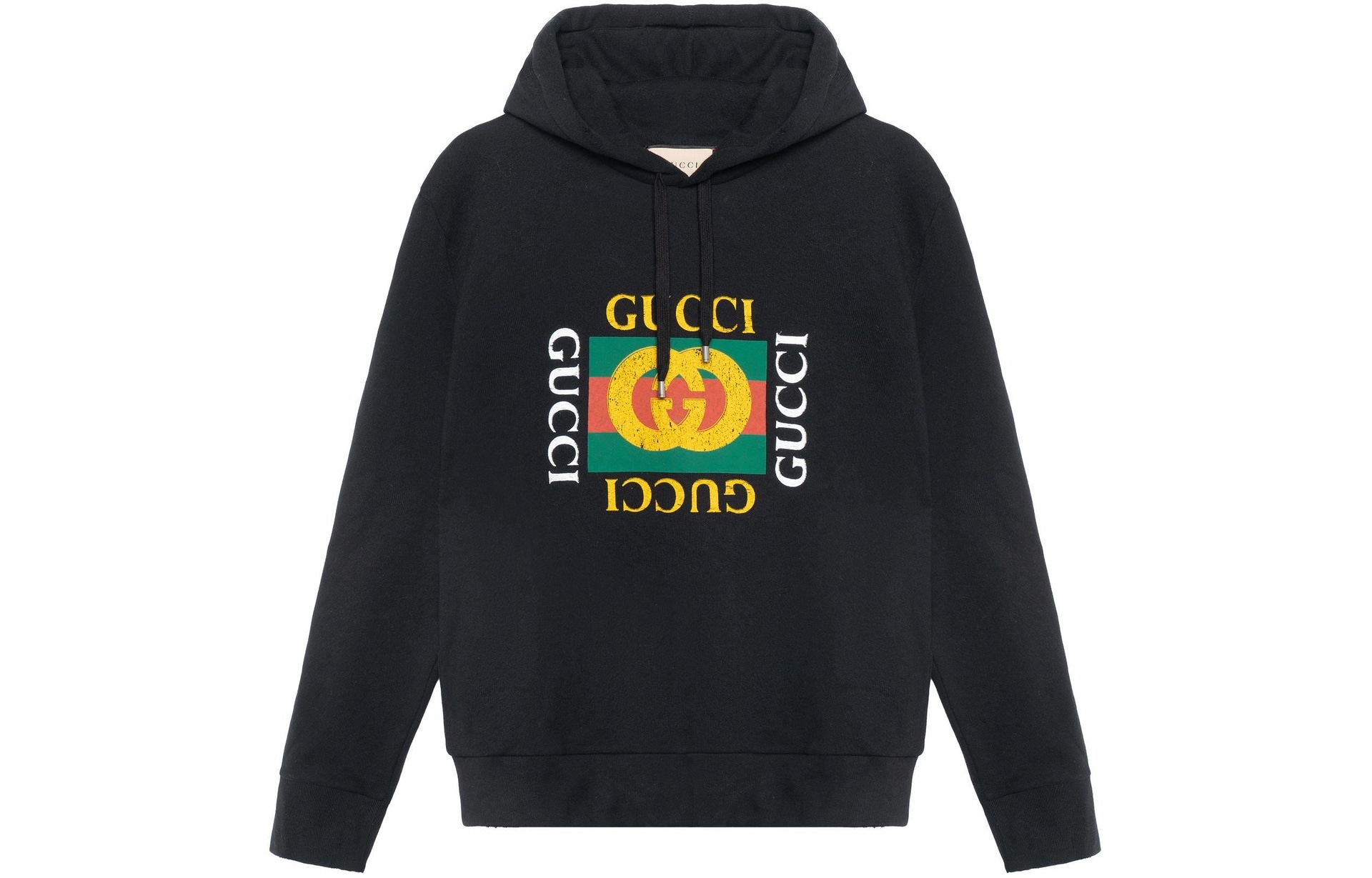 GUCCI/古驰 Gucci Logo Print Sweatshirt Black