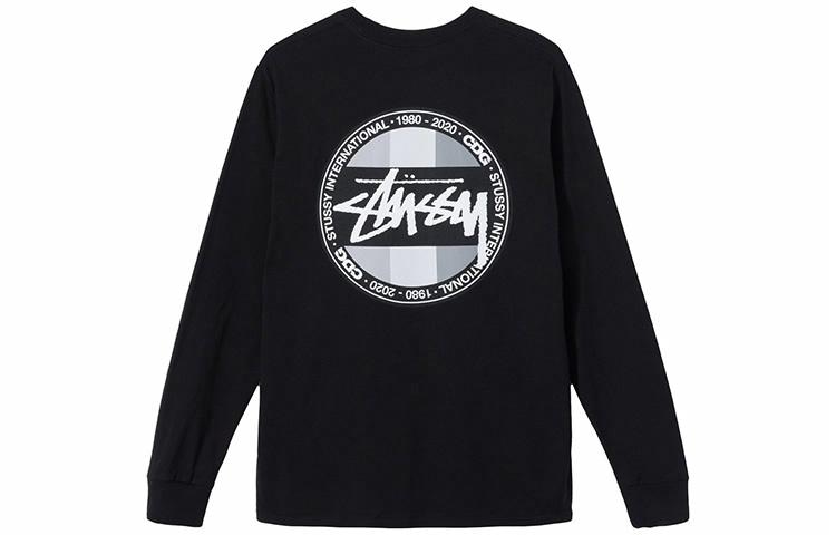 Stussy x CDG 40th Anniversary Logo Long Sleeve Tee