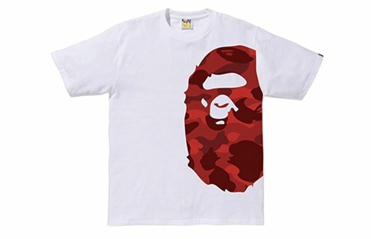 A BATHING APE BAPE Color Camo Side Big Ape Head Tee White