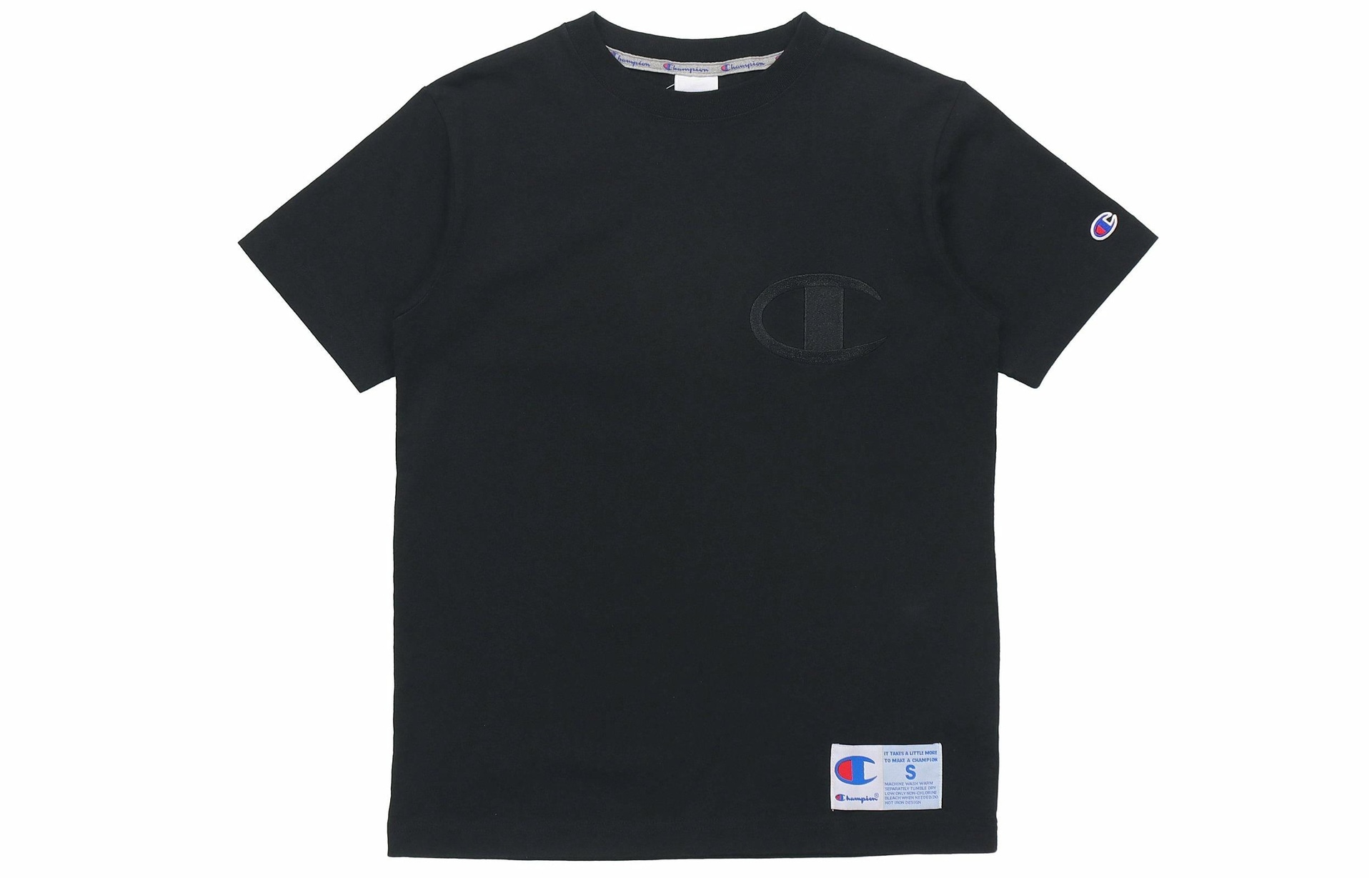 Champion Basic Logo T-Shirt Black
