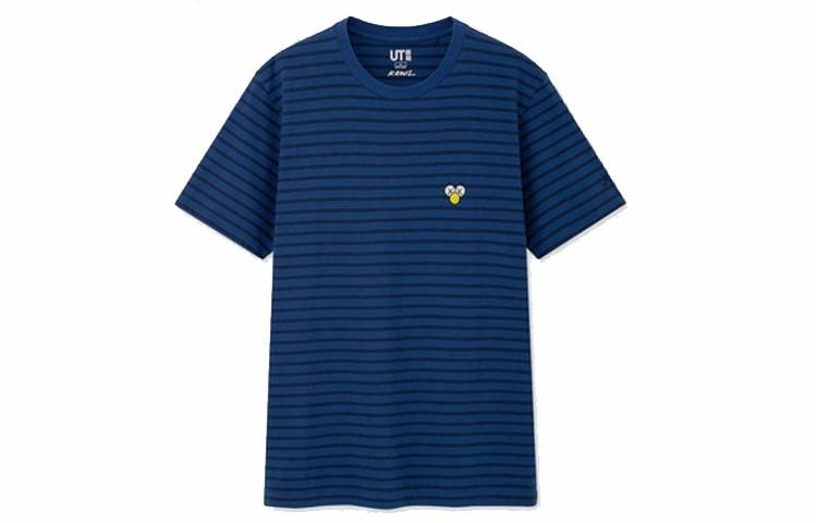 UNIQLO/优衣库 UNIQLO x KAWS Striped T-Shirt Navy