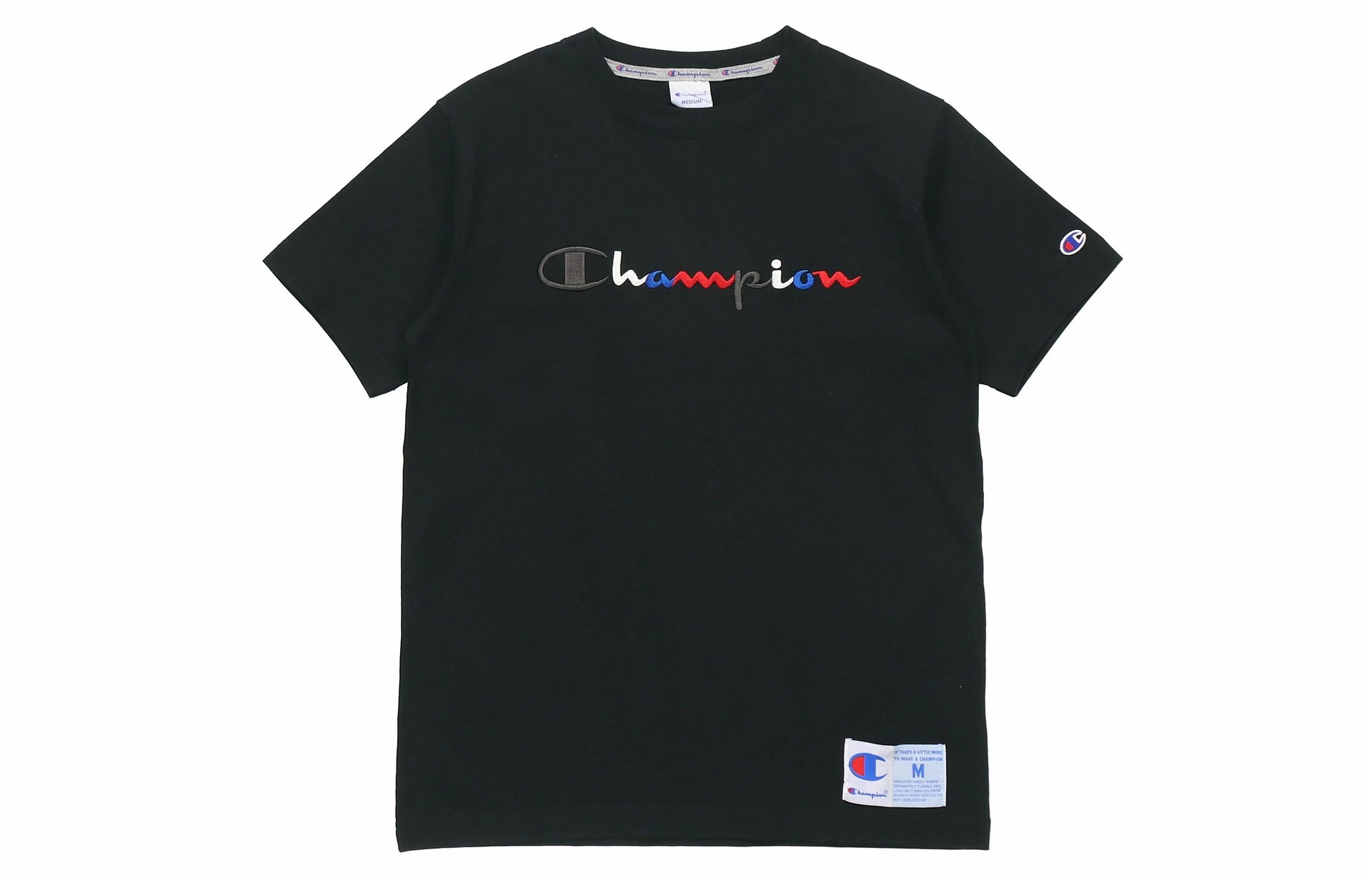 Champion Embroidered Logo T-Shirt Black