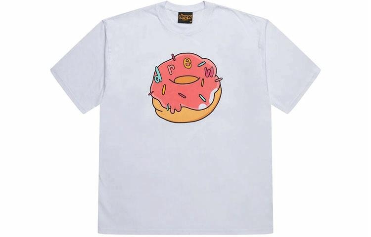Drew House logo FW21 Donut Ss Tee Whtie T