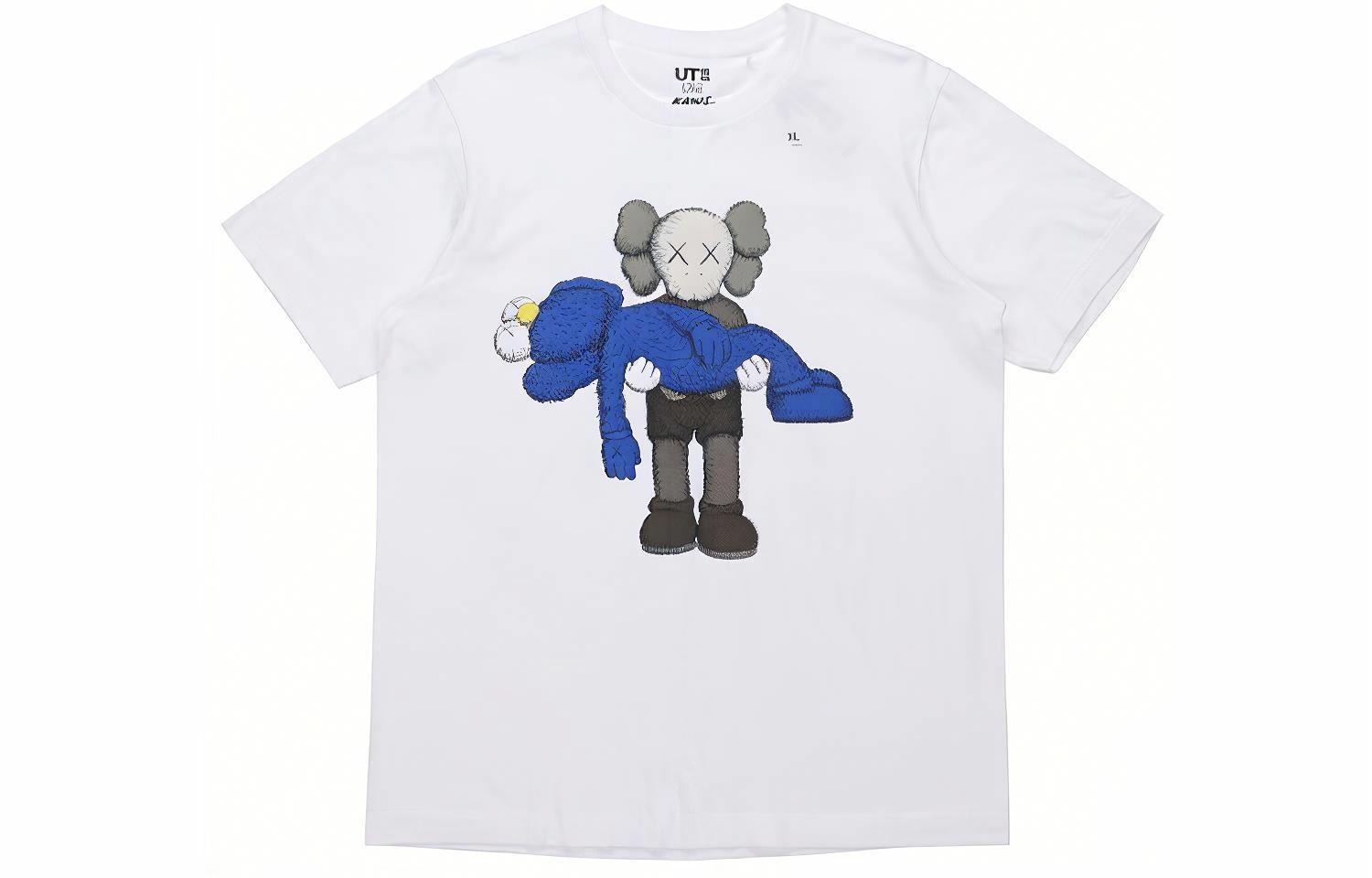 UNIQLO/优衣库 UNIQLO x KAWS Blue Graphic Tee White