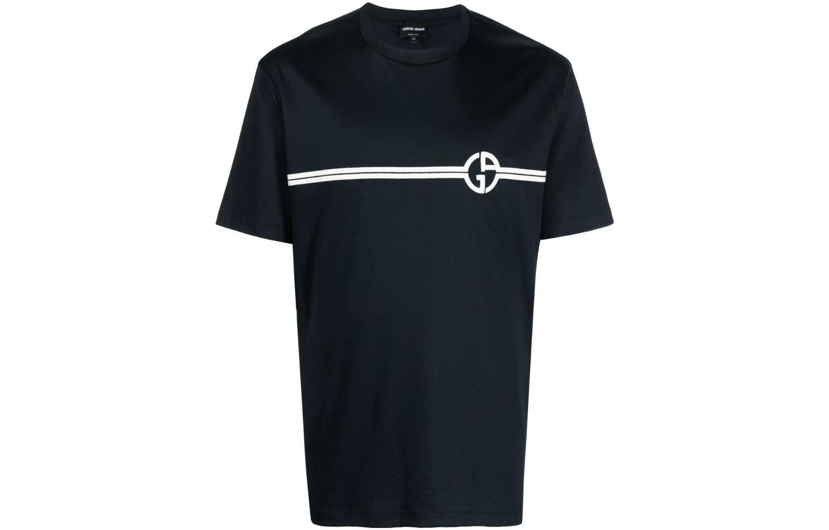 GIORGIO ARMANI/乔治阿玛尼 Giorgio Armani SS23 Logo T-Shirt Blue