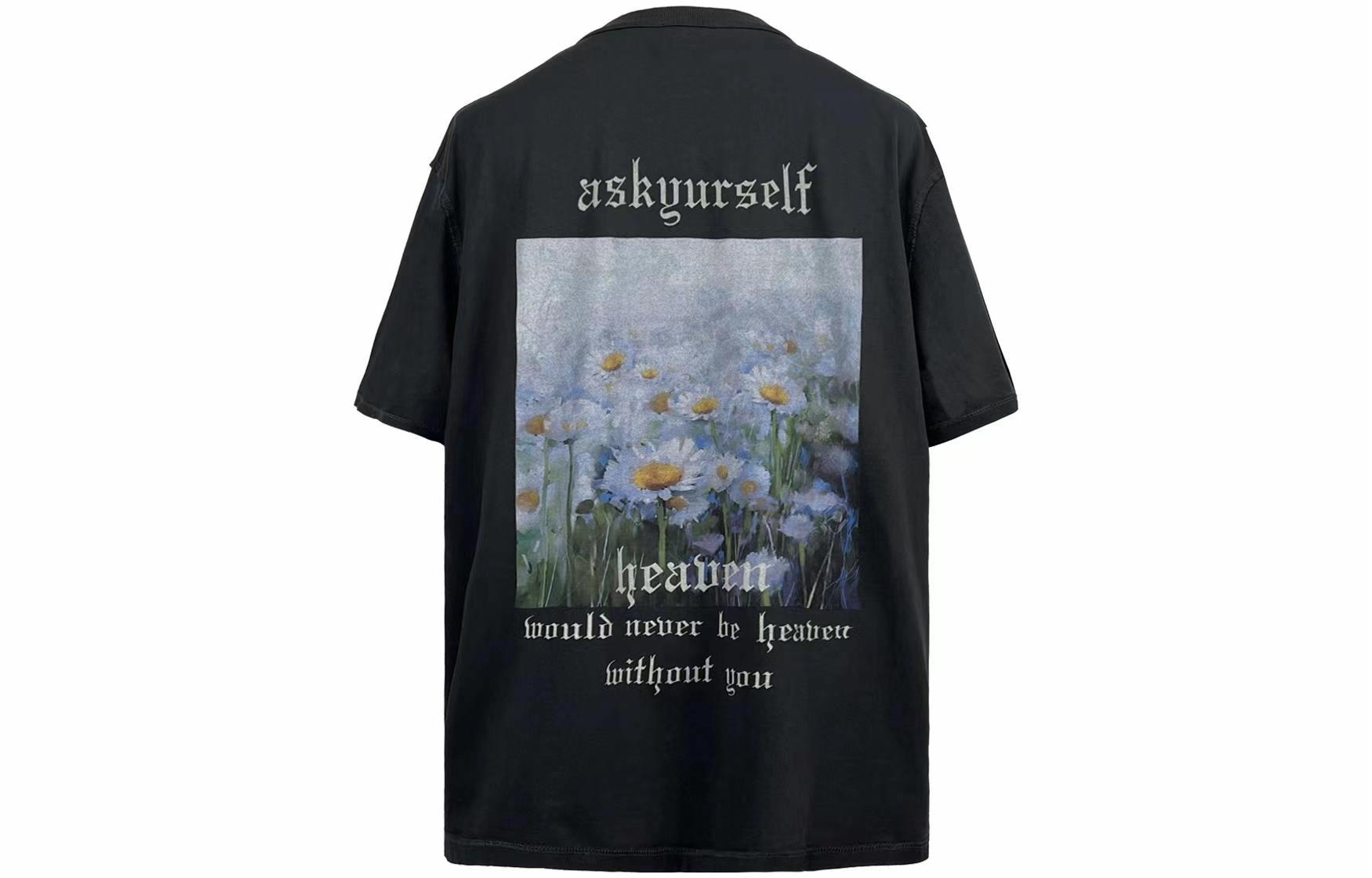 Askyurself Heaven Daisy Logo T-Shirt Black
