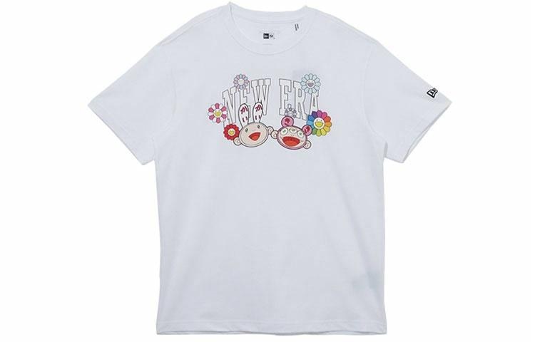 New Era x Takashi Murakami Cartoon Logo T-Shirt White