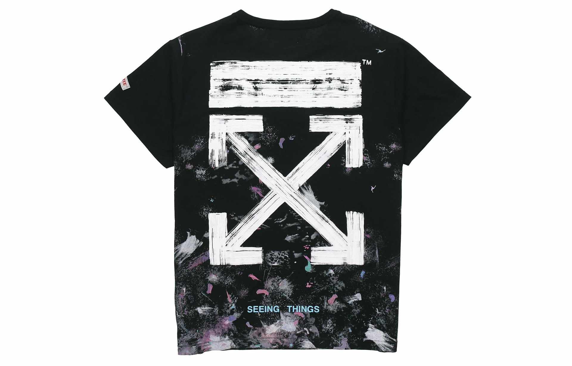 OFF-WHITE SS20 Firework Starry Ink Arrow Tee Black