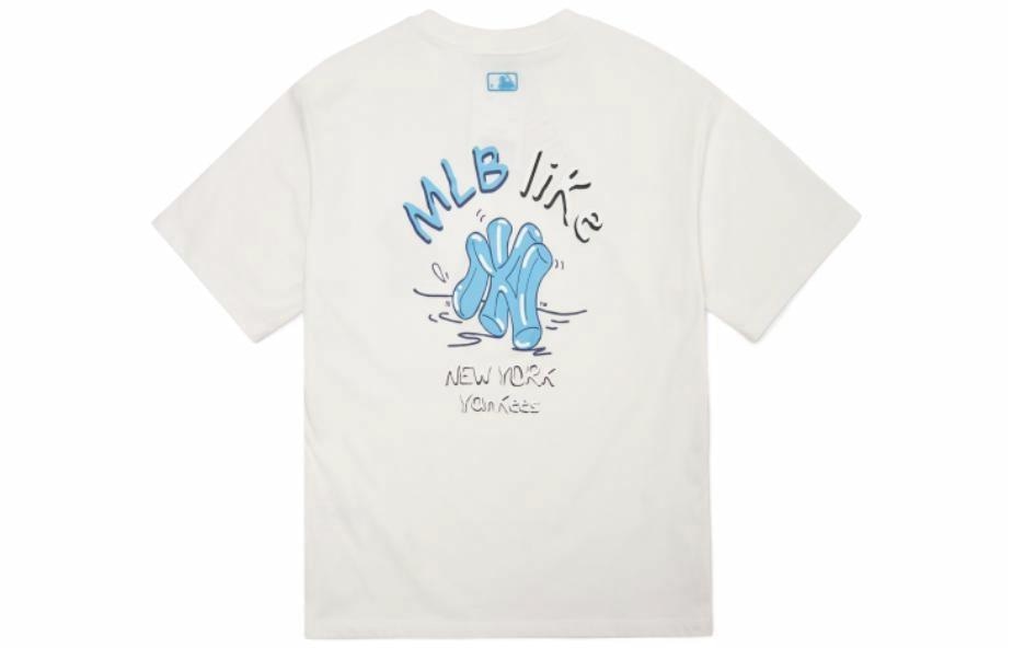 MLB Logo Print T-Shirt Ivory