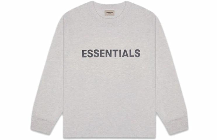 Fear of God Essentials Long FW20 Sleeve Tee Dark Heather Oatmeal T