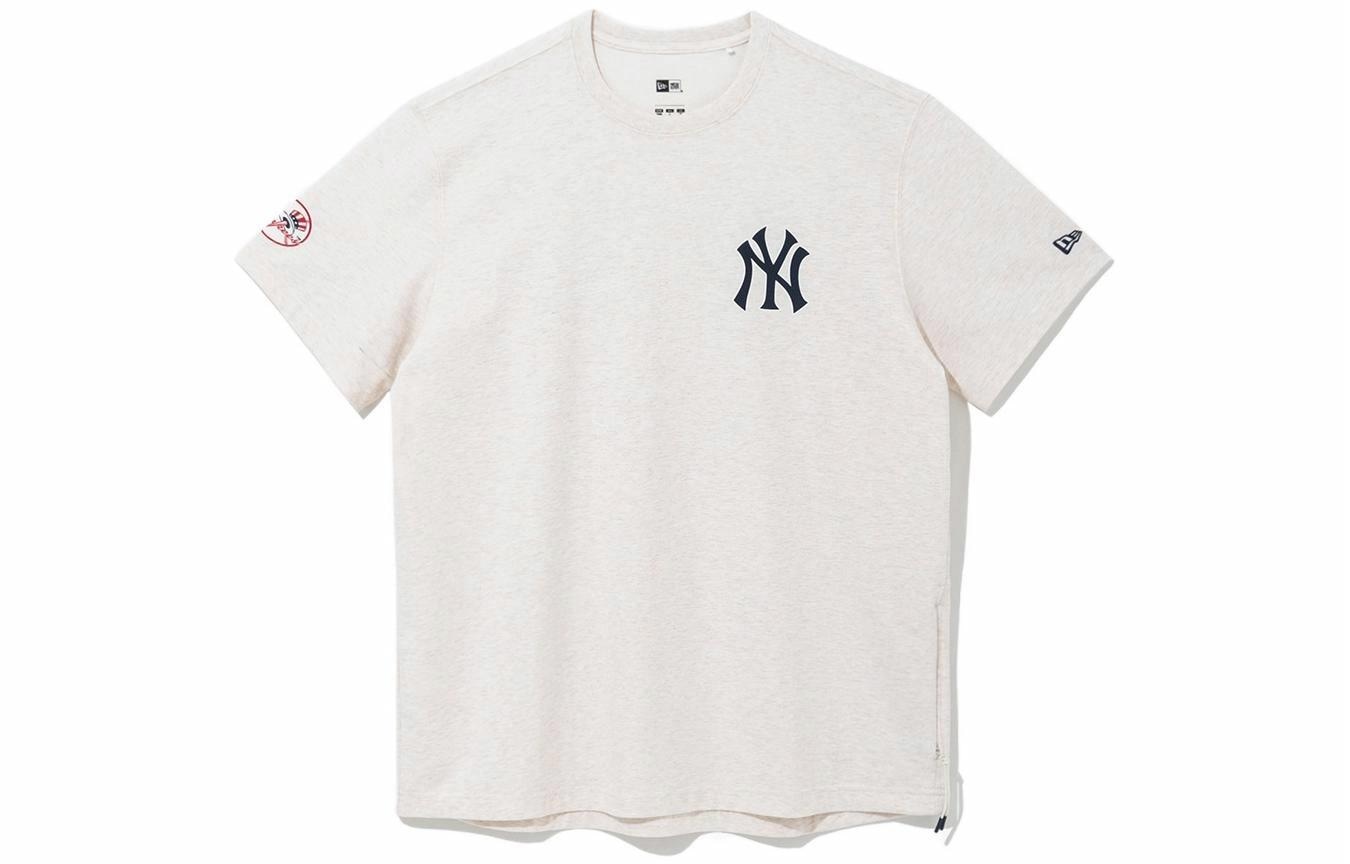 New Era MLB Logo Crewneck T-Shirt Oatmeal