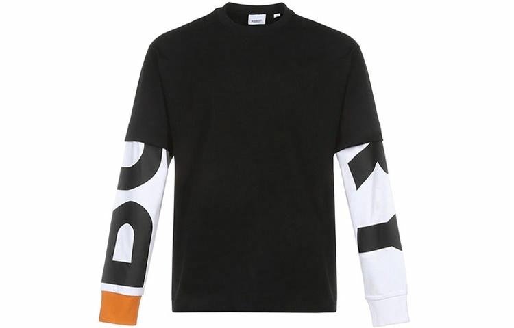 Burberry Logo Print Long Sleeve T-Shirt Black