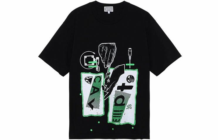 Cav Empt SS22 Geometric Logo Crewneck T-Shirt Black