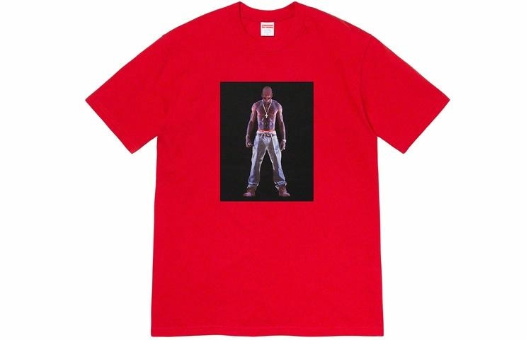 Футболка Supreme Tupac Hologram Tee Red