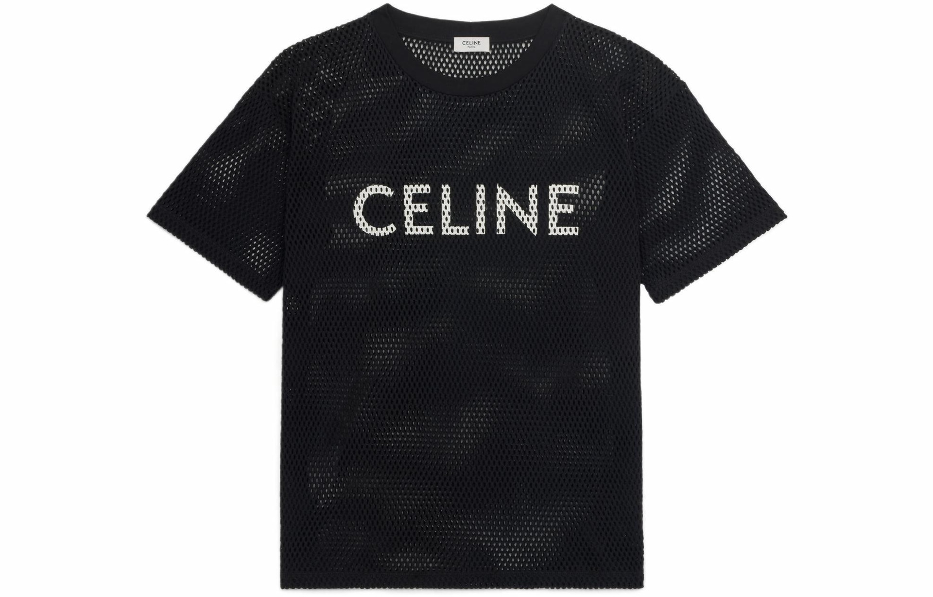 CELINE SS22 Letter Print T-Shirt Black