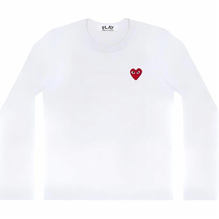 CDG Play Long Sleeve White