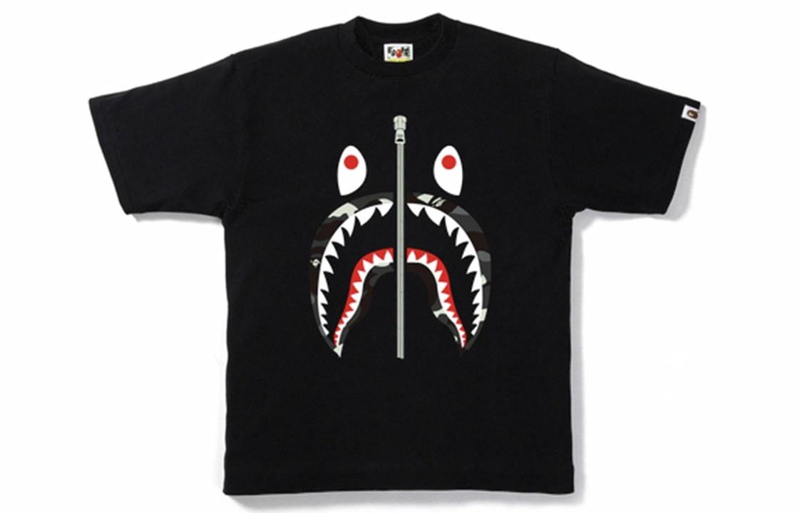 A BATHING APE Classic Shark Head Glow T-Shirt