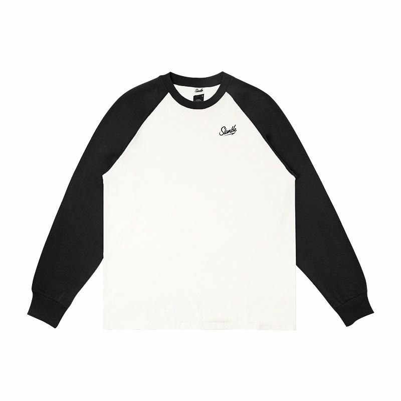 slamble Raglan Sleeve Colorblock Long Sleeve Tee