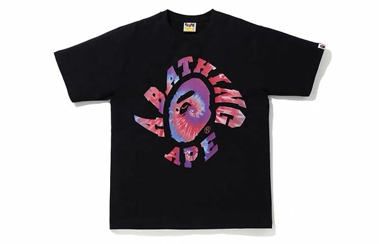A BATHING APE BAPE Tie Dye Twist College Tee
