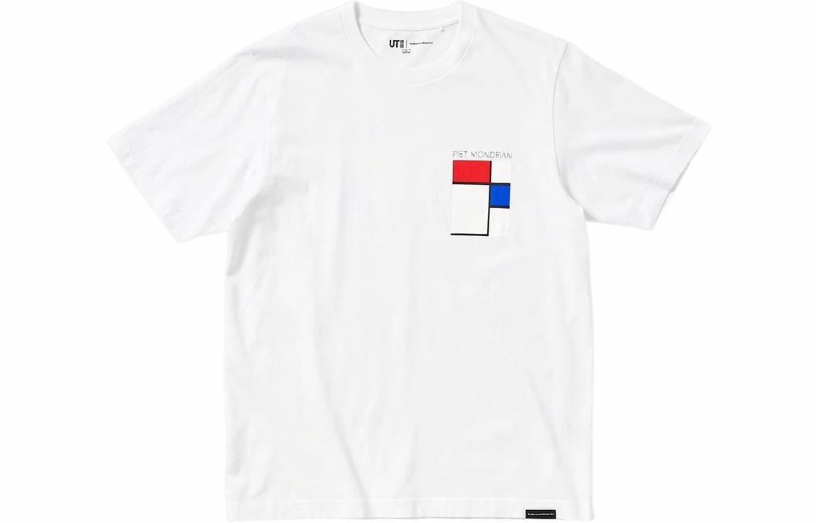 UNIQLO/优衣库 UNIQLO Printed Logo Crew Neck Cotton T-Shirt White