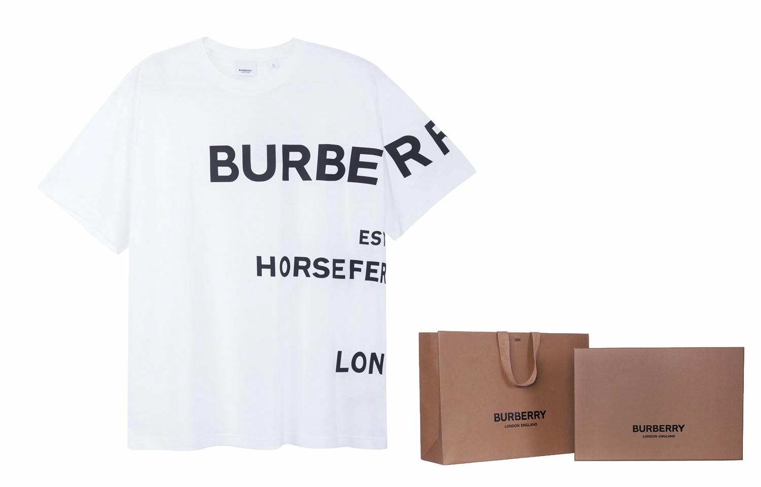 Burberry Horseferry Oversize T-Shirt White — фото 2