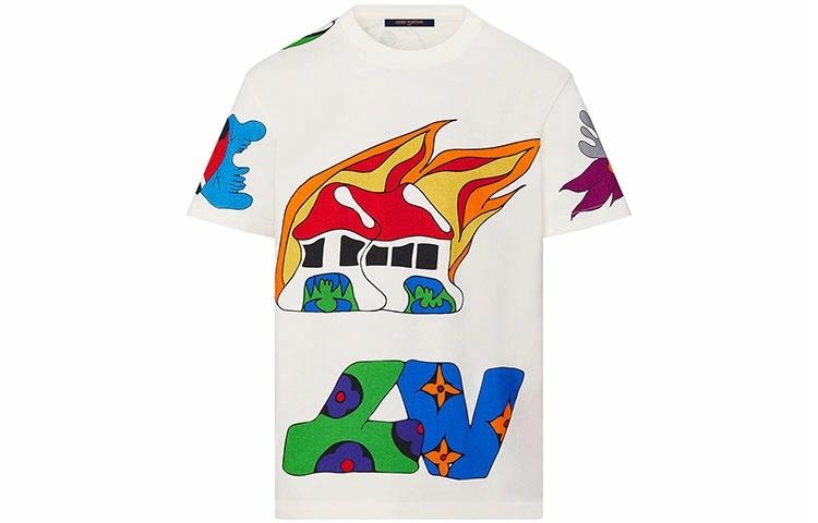 Футболка Louis Vuitton SS21 Cartoon Logo T-Shirt White