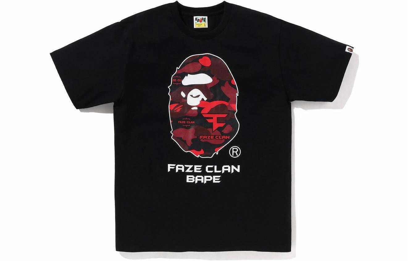 Футболка A BATHING APE BAPE x FaZe Clan SS23 Black Tee