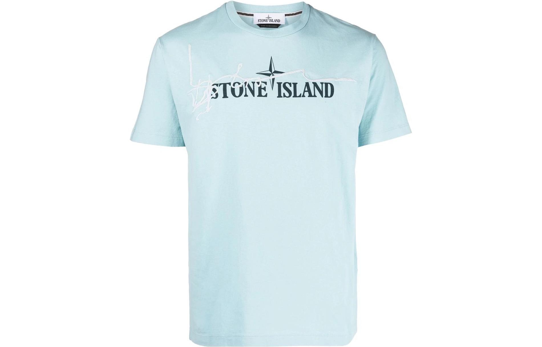 Stone Island SS22 Logo T-Shirt Ice Blue