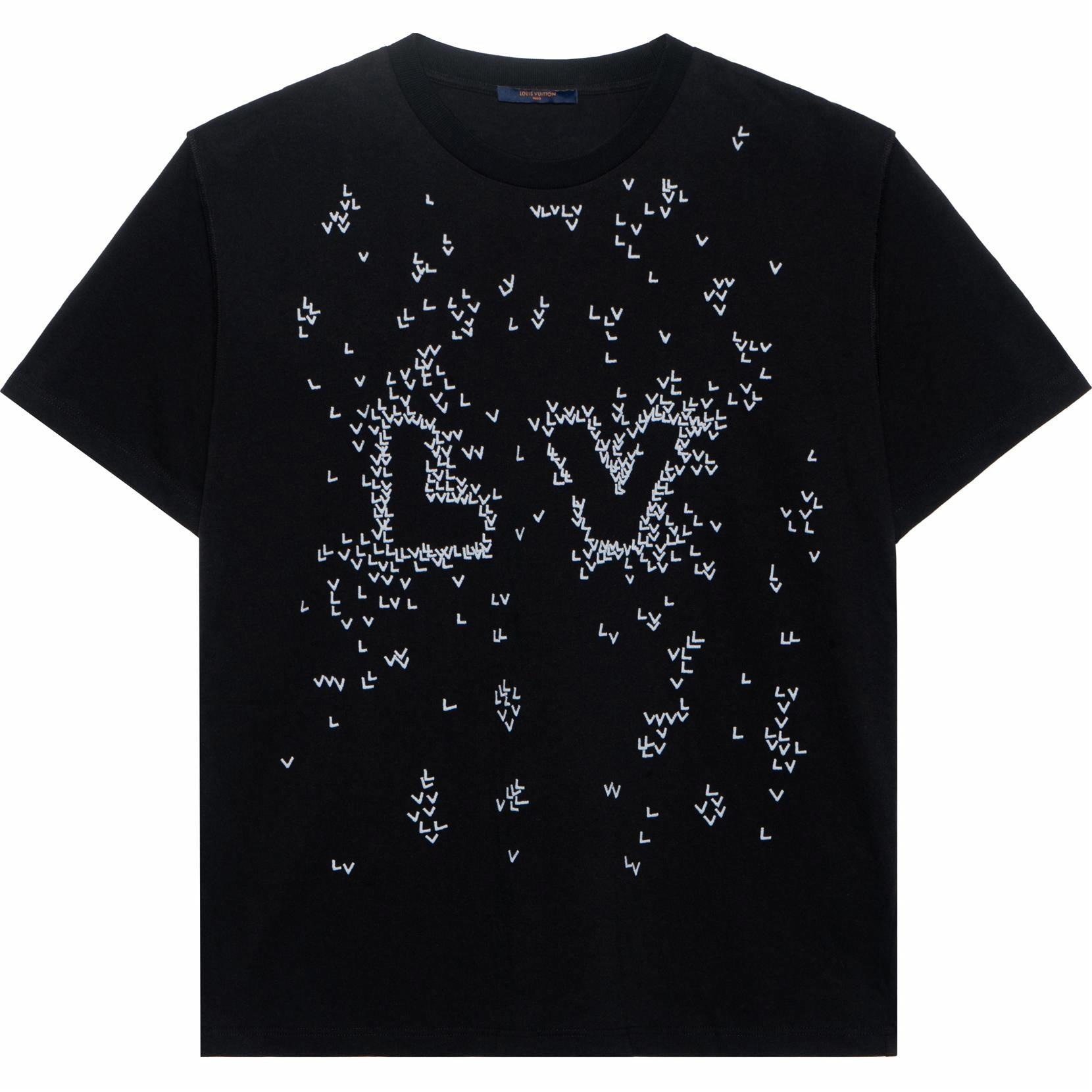 LOUIS VUITTON/路易威登 Louis Vuitton SS22 Spread Logo T-Shirt Black