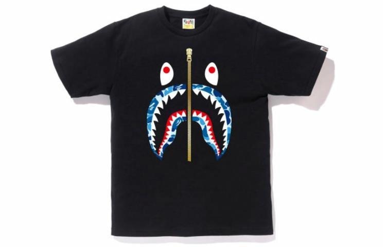 A BATHING APE BAPE Shark Print Tee