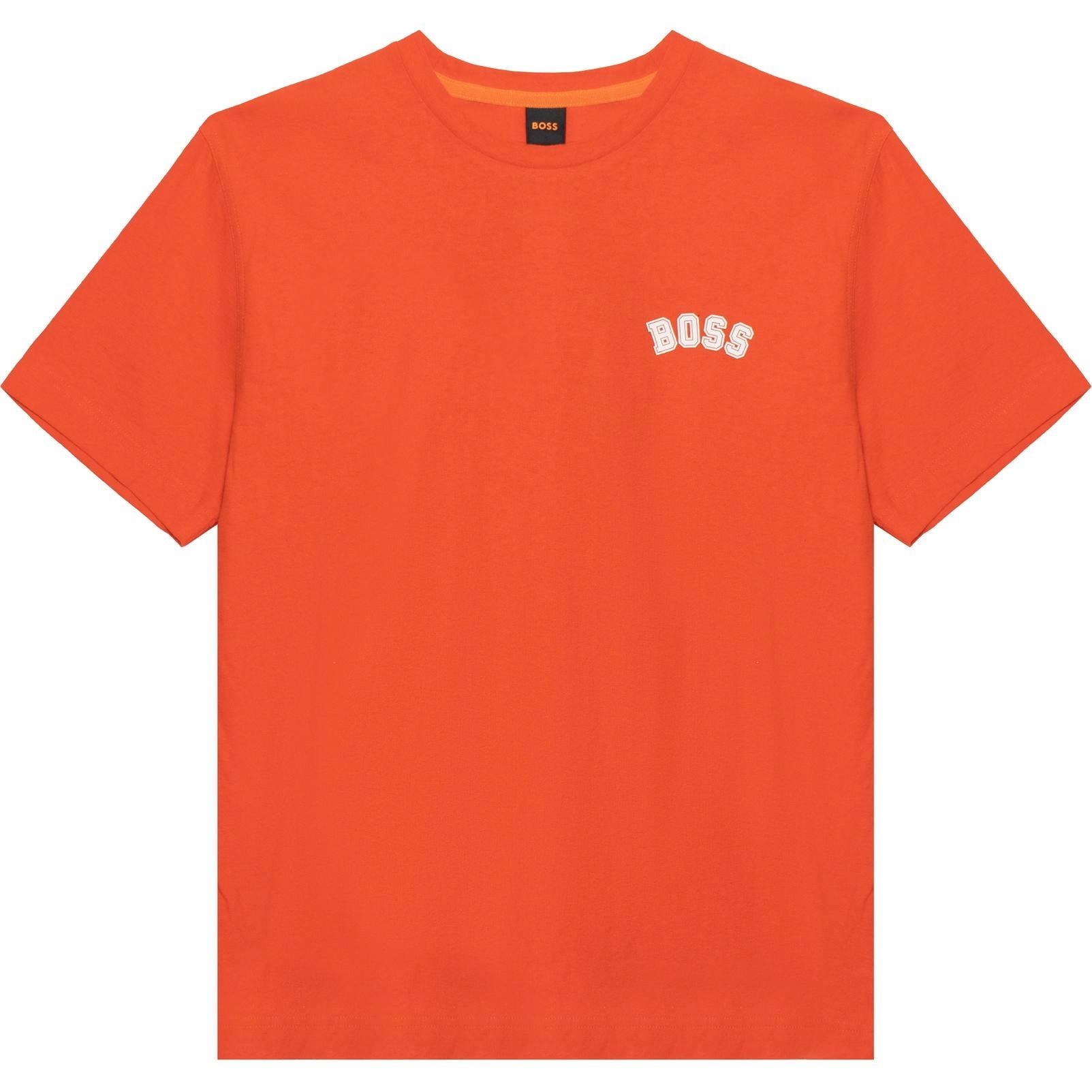 HUGO BOSS Logo Crewneck T-Shirt Orange