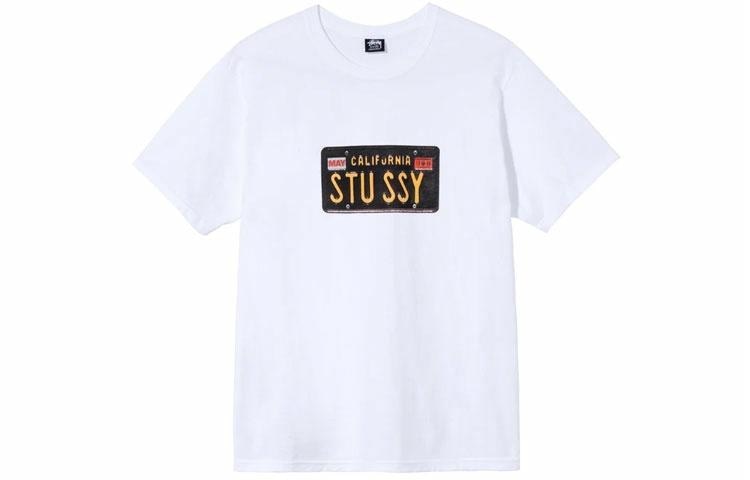 Stussy License Plate Tee White