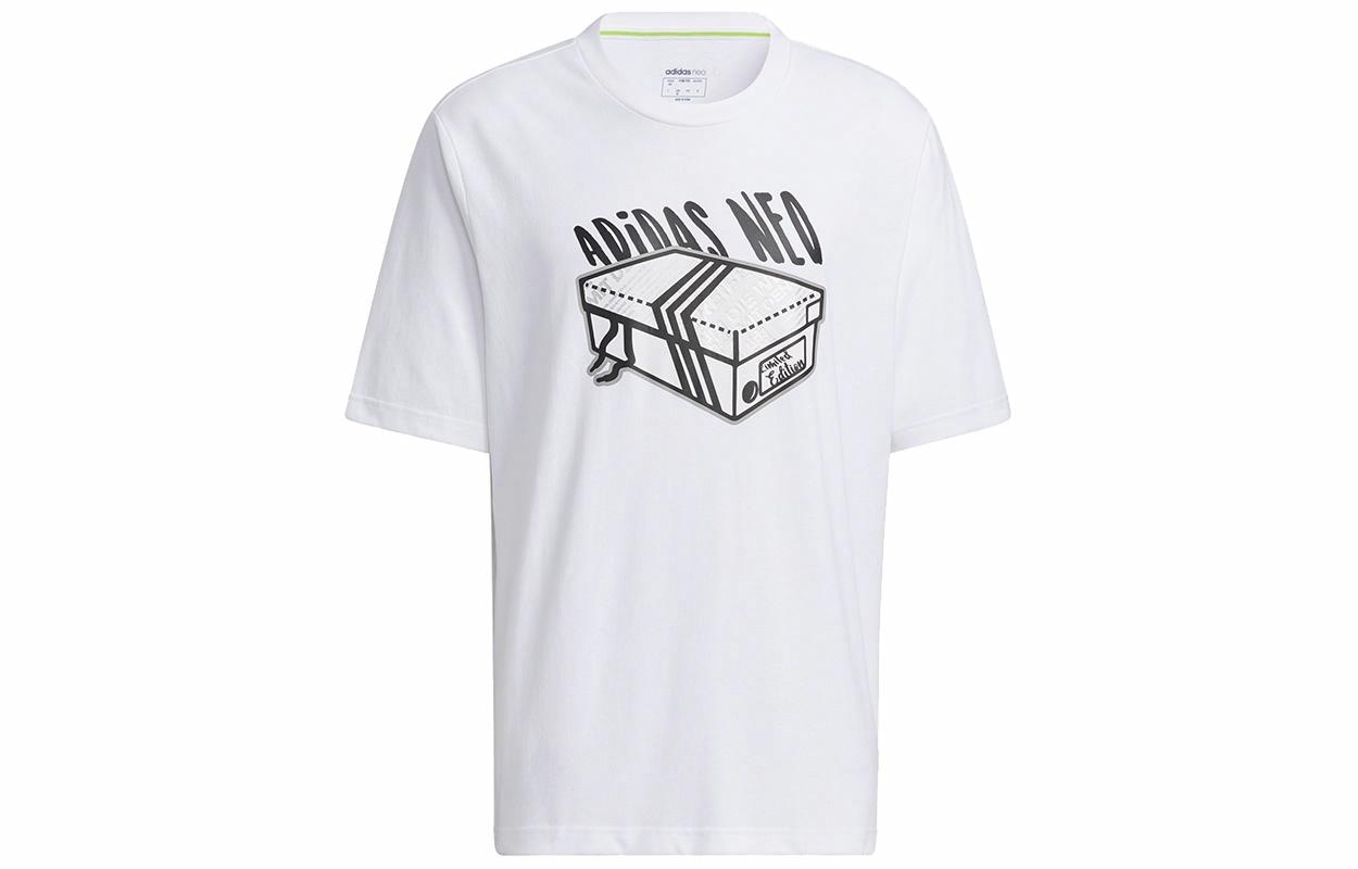 Футболка Adidas neo Printed Breathable Tee White