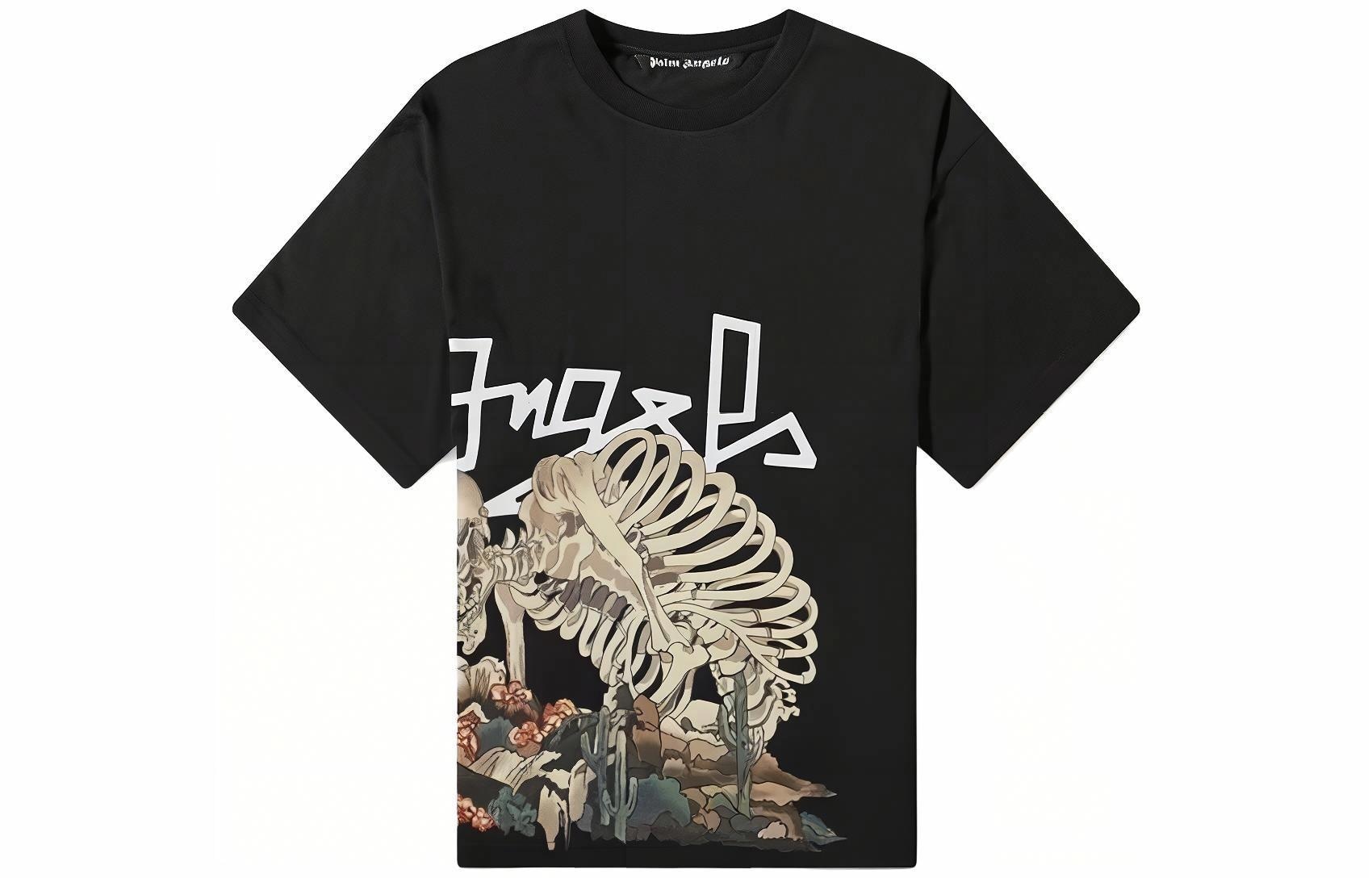 Футболка Palm Angels Skull Print T-Shirt Black